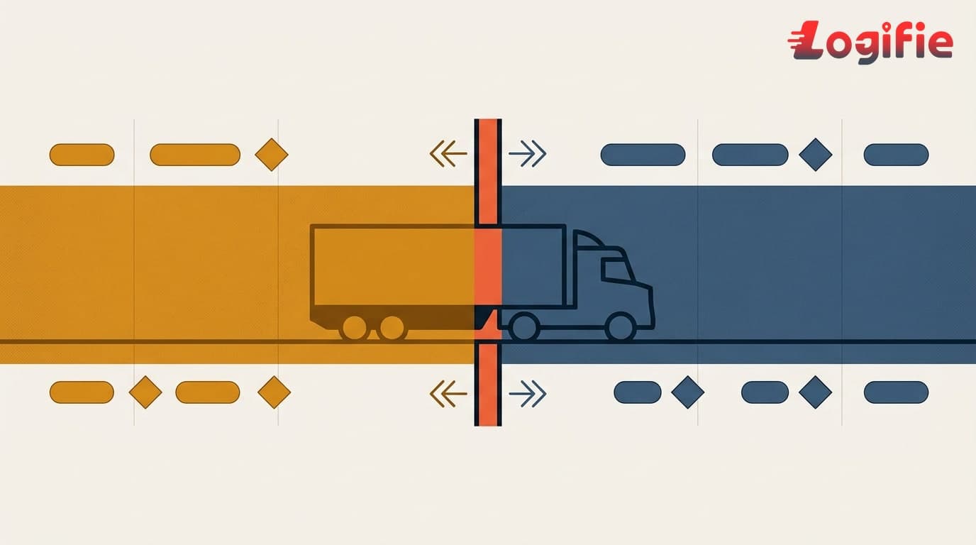 Incoterms 2020 responsibilities chart — risk and responsibility handover points for European road freight carriers