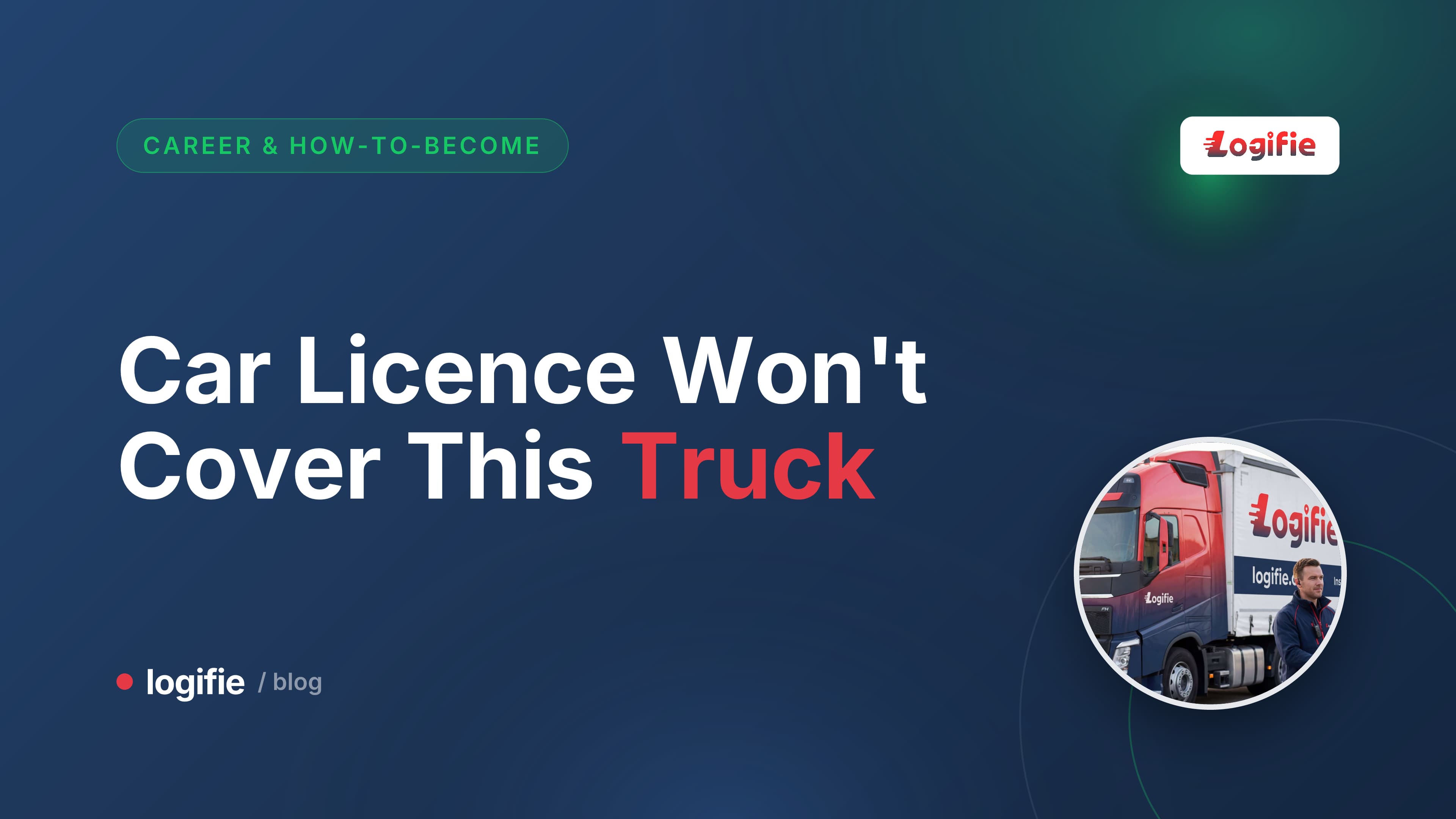 A car licence card and a Category C1 truck licence card placed side by side on a truck dashboard
