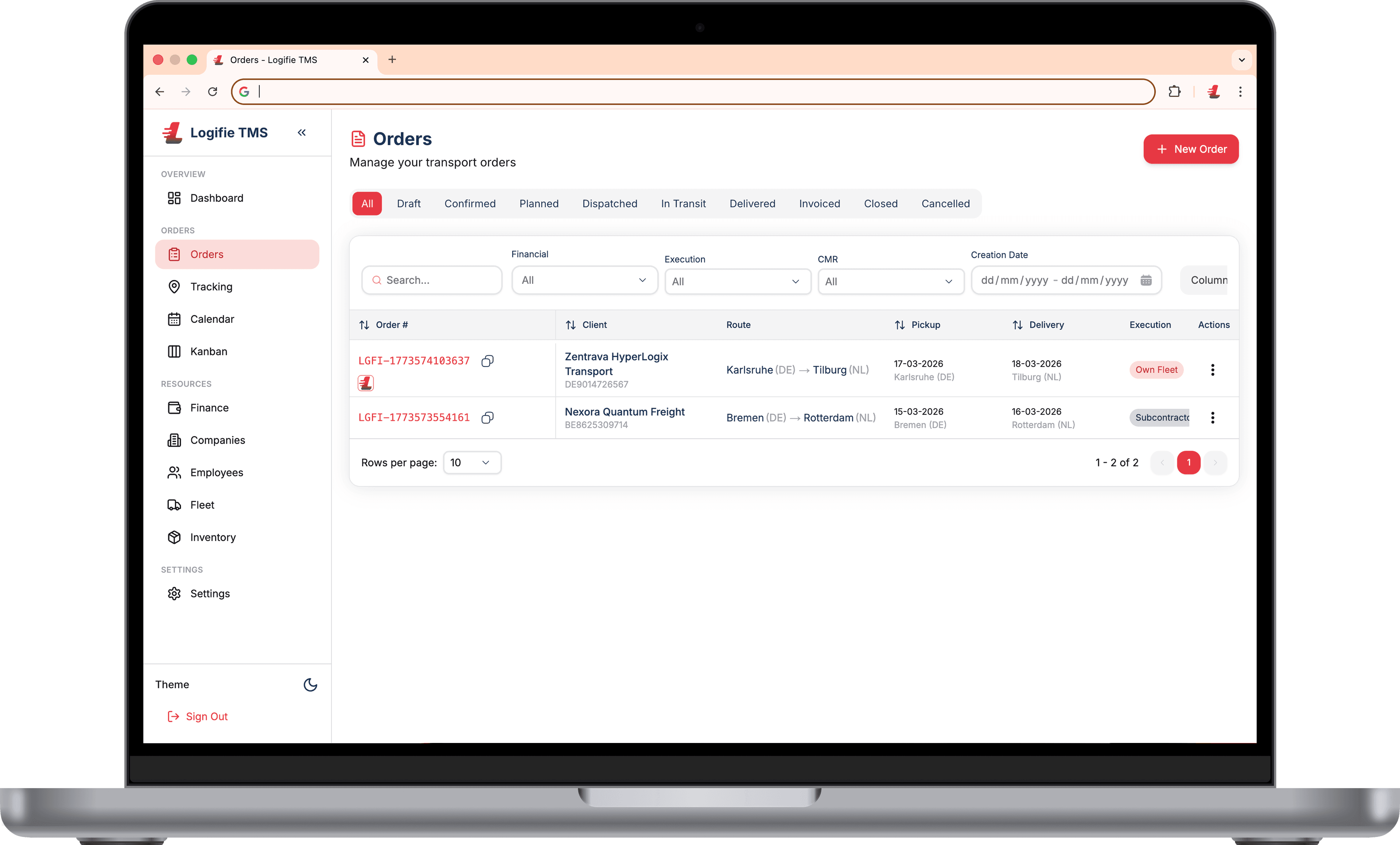 TMS order management