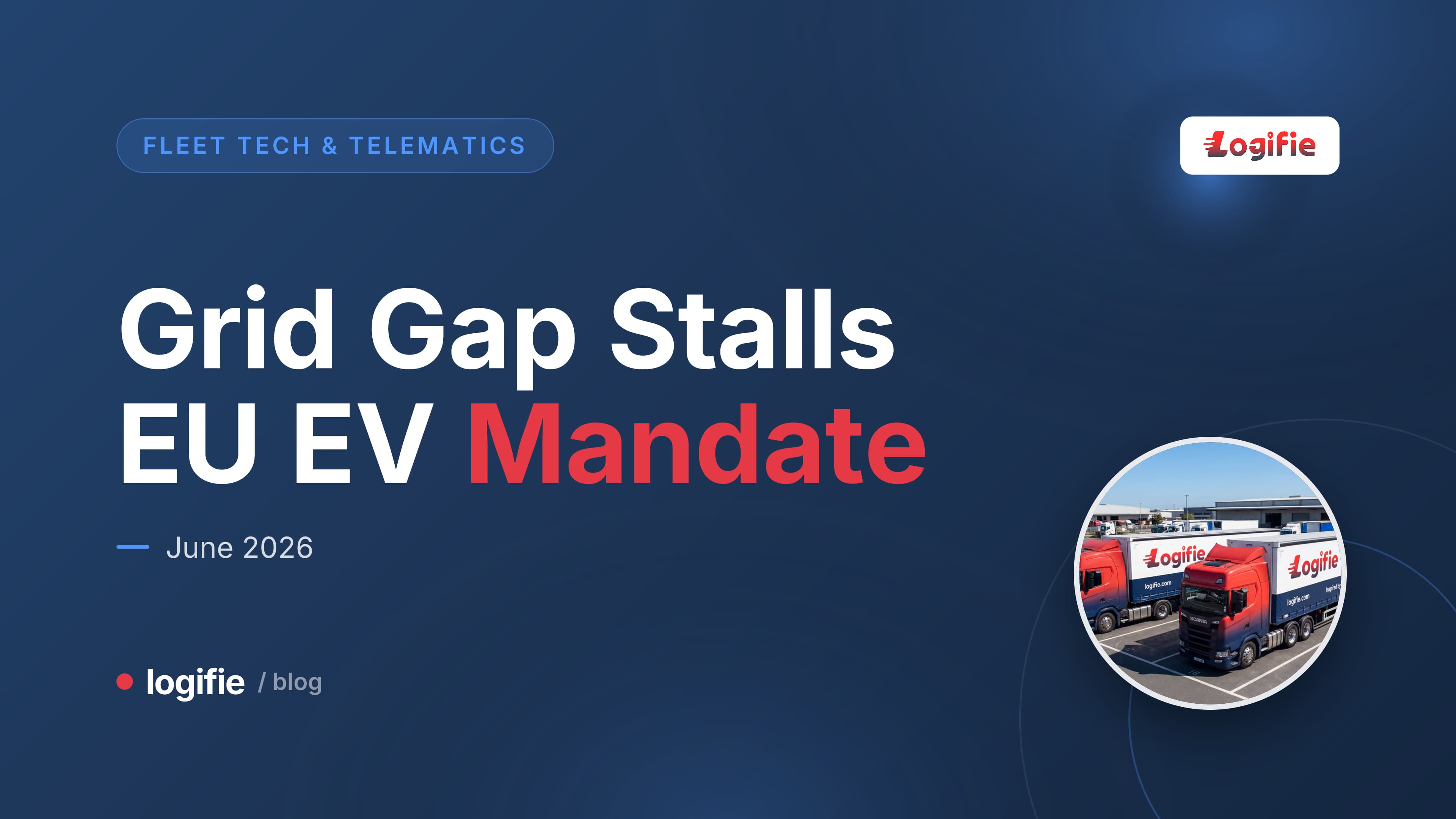 EU depot with unused EV charging cable - corporate fleet electrification mandate debate 2026