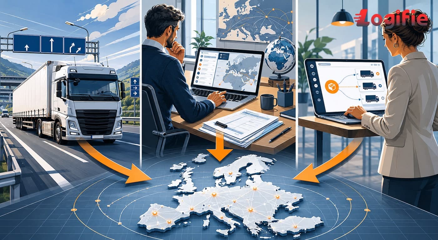 Freight forwarder vs broker vs carrier: EU road freight guide — HGV carrier, customs forwarder and load broker